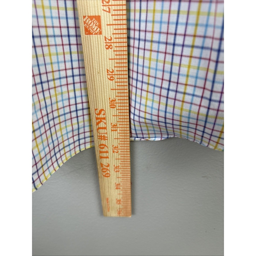 M Dumas & Sons Men's 100% Cotton No Wrinkle Small Button Down, Tarn Check Shirt - Picture 5 of 6